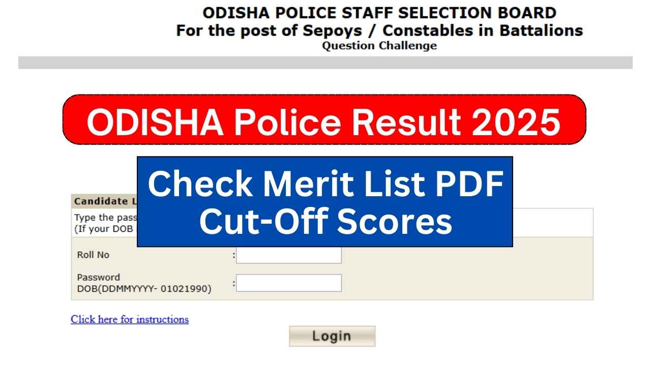 ODISHA Police Result 2025