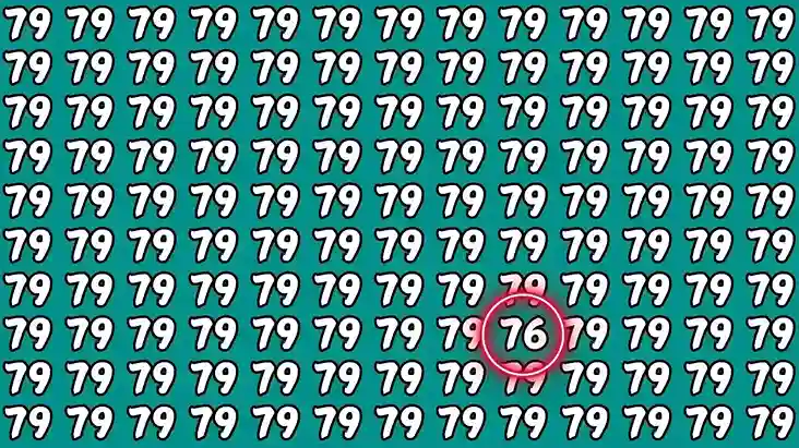 Spot the Number 76 among 79 in 6 Secs Solution