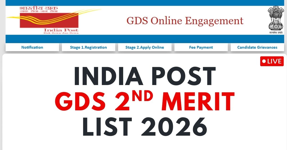 India Post GDS 2nd Merit List 2026